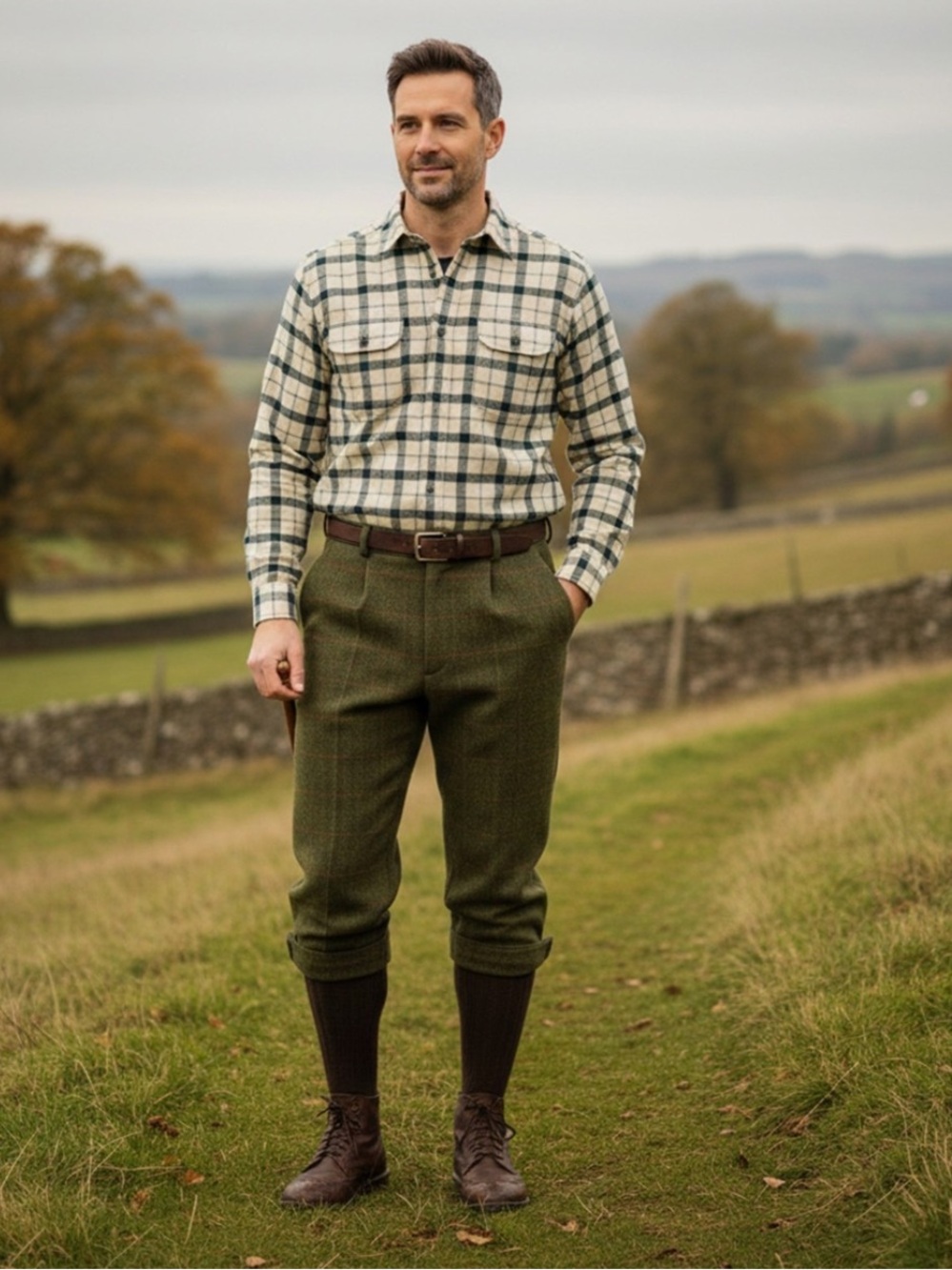 Mens Game Ascot Tweed Breeks NWT Size 38